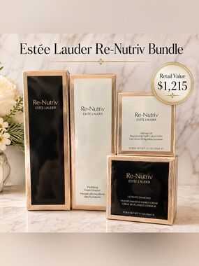 Estée Lauder Re-Nutriv 4-Piece Luxury Skincare Bundle NEW SEALED RETAIL $1250
